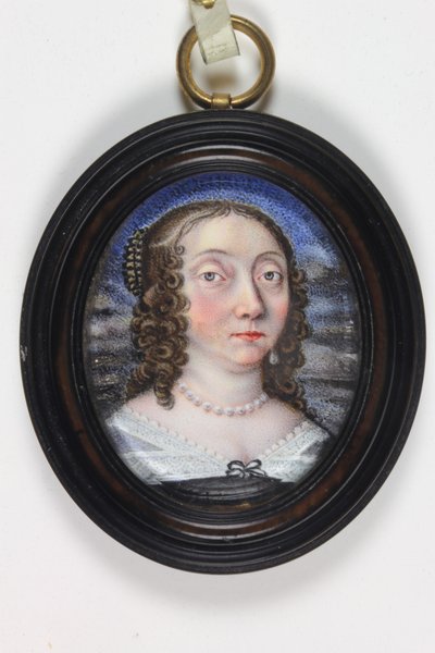 Mademoiselle Le Lou (aguarela sobre marfim) de Paul (attr.to) Prieur