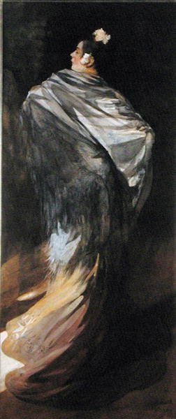 A Spanish Beauty, c.1900 (aguarela sobre papel) de Paul Albert (attr. to) Besnard