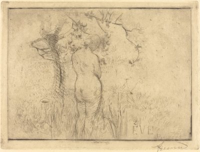 Véspera antes da macieira Véspera de trás na frente da macieira, 1892. de Paul Albert Besnard