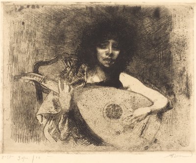 O tocador de alaúde, 1922. de Paul Albert Besnard
