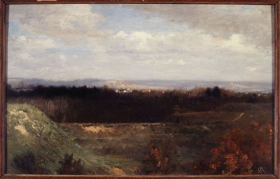 Vista do Bois de Boulogne a partir do Boulevard Suchet, ca. 1860 (óleo sobre tela) de Paul Alfred de Curzon