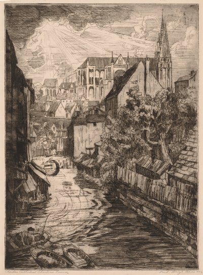 Catedral de Chartres, Chartres, França de Paul B. Travis