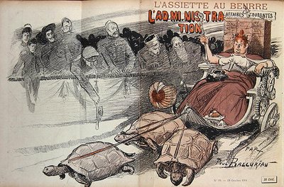 Caricatura da administração francesa, de 