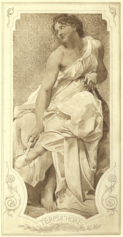 Terpsichore, musa da dança coral (fotogravura) de Paul Baudry