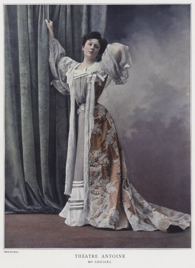 Jeanne Cheirel, atriz francesa (foto colorida) de Paul Boyer