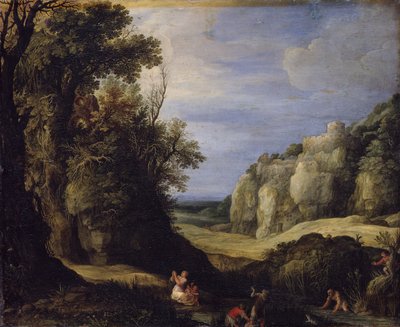 Paisagem com Latona e os camponeses lícios de Paul Bril