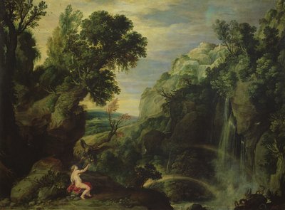 Hebe e a águia de Júpiter, 1610 de Paul Bril