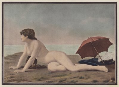 Na margem do lago (lito colorido) de Paul Celestin Nanteuil