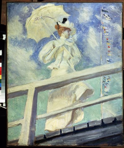 Mulher de branco. Pintura de Paul Cesar Helleu (1859-1927). Óleo sobre tela Impressionismo. Tamanho : 82x66cm. Museu Pushkin, Moscovo de Paul Cesar Helleu