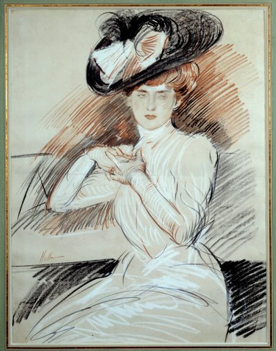 Madame Helleu. Desenho de Paul Helleu (1859-1927), século XX. Bayonne, Musee Bonnat de Paul Cesar Helleu