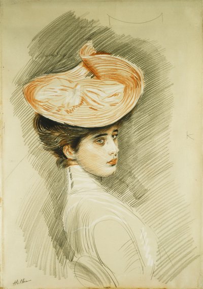 Retrato de uma senhora, pensada para ser Madame Helleu, de Paul Cesar Helleu