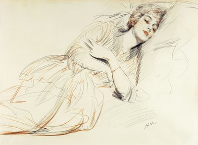 Mulher reclinada; Mulher reclinada, de Paul Cesar Helleu