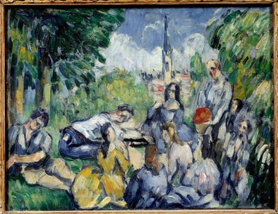 Café da manhã na grama Pintura de Paul Cezanne (1839-1906) 1875 Sol. 0,21x0,27 m Paris, Musee de l