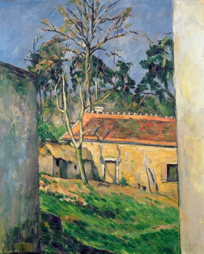 Farmyard em Auvers, c.1879-80 (óleo sobre tela) de Paul Cézanne