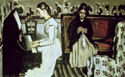 Garota ao piano (abertura para Tannhauser) de Paul Cézanne