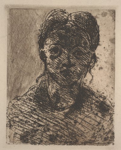 Cabeça de uma jovem de Paul Cézanne