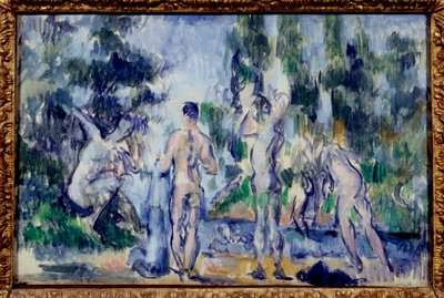 Les bathers Painting de Paul Cezanne (1839-1906) 1890-1900 Sun. 0,22x0,33 m Paris, musee d