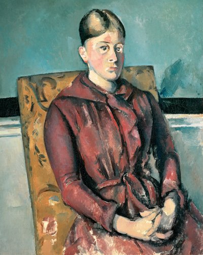 Madame Cézanne em uma poltrona amarela de Paul Cézanne