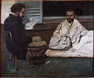 Paul Alexis lendo um manuscrito para Emile Zola (óleo sobre tela de Paul Cézanne