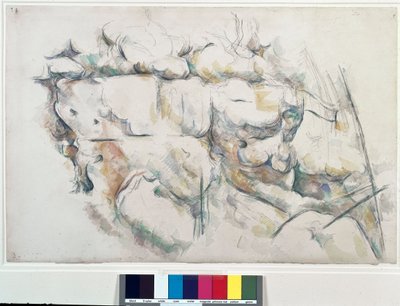 Pedras para Chateau Noir (Chateau-Noir). Pintura de Paul Cezanne (1839-1906) de Paul Cézanne