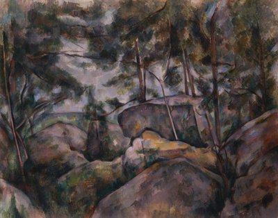 Rochas na Floresta de Paul Cézanne