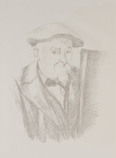 Auto-retrato antes de um cavalete de Paul Cézanne