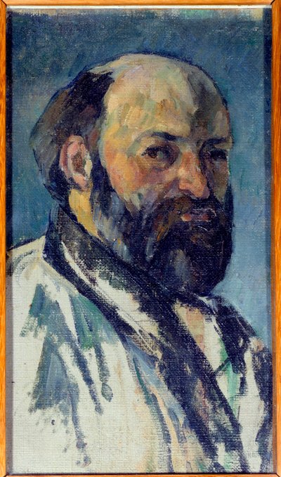 Auto-Retrato Pintura de Paul Cezanne (1839-1906) 1877 Sol. 0,25x0,14 m Paris, Musee d