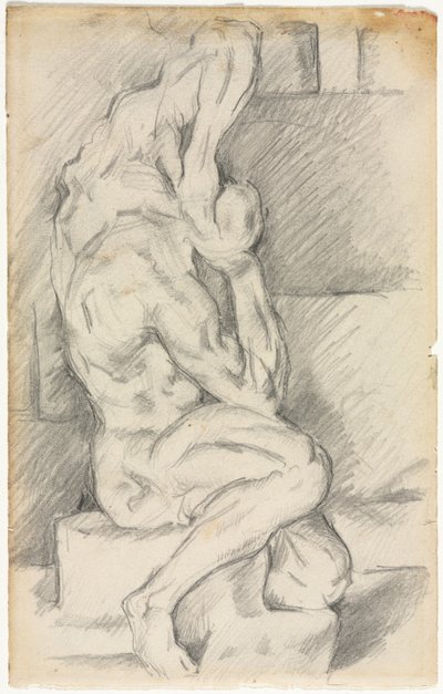 Esboço de Escultura Anatômica (reto) de Paul Cézanne