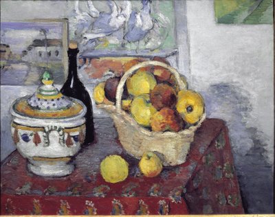 Natureza morta com terrina - óleo sobre tela de Paul Cézanne