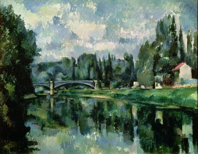 As margens do Marne em Creteil, c.1888 (óleo sobre tela) de Paul Cézanne