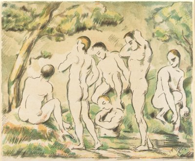 As banhistas (prancha pequena) de Paul Cézanne