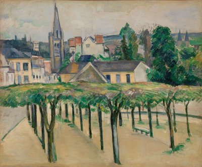 A Igreja de Saint-Aspais vista da Place de la Préfecture em Melun de Paul Cézanne