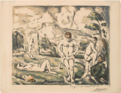 As grandes banhistas (Les Baigneurs) de Paul Cézanne