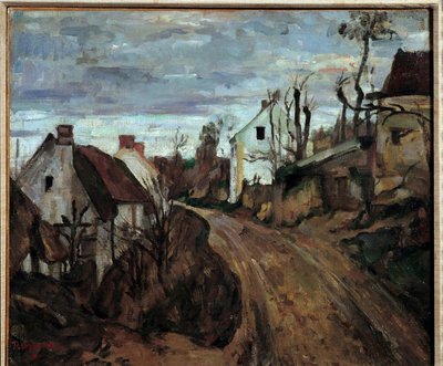 Uma estrada da aldeia para Auvers-sur-Oise (Auvers sur Oise) Pintura de Paul Cezanne (1839-1906) 1872 Sol. 0,46x0,55 m Paris, musee d
