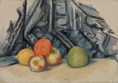 Maçãs e Pano de Paul Cézanne