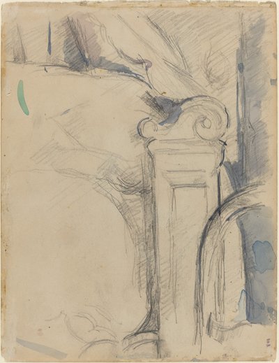 Poste da cama [verso], c. 1895. de Paul Cézanne