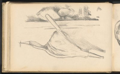 Fole na frente de uma lareira de Paul Cézanne