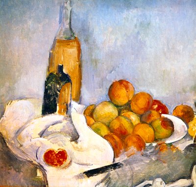 Garrafas e maçãs, c1870-1906 de Paul Cézanne