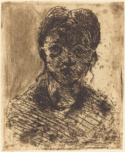 Busto de uma menina, 1873. de Paul Cézanne