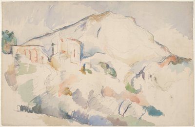 Château Noir e Mont Sainte-Victoire, ca 1890-1895 de Paul Cézanne