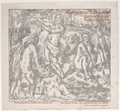Capa do Catálogo de Exposições para uma mostra de Cézanne na Galerie Vollard 9 de maio a 10 de junho de 1898..., 1898. de Paul Cézanne