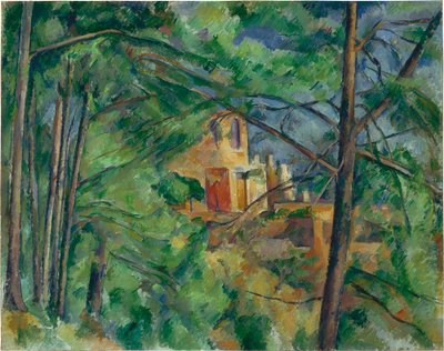 Inglês: Château Noir atrás das árvores Château Noir atrás das árvores de Paul Cézanne