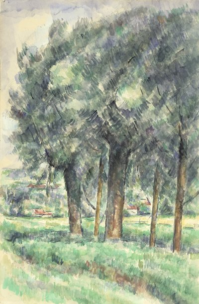 Grupo de Árvores, 1877-80 de Paul Cézanne