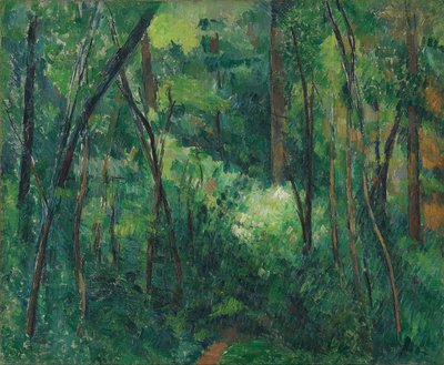 Interior de uma floresta, ca 1885 de Paul Cézanne