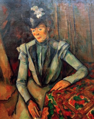 A dama de azul de Paul Cézanne