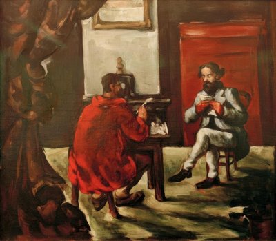 Lendo Paul Alexis em Zola de Paul Cézanne