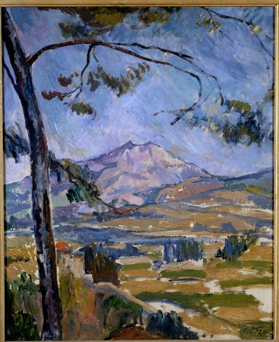 La montagne Sainte Victoire Pintura de Paul Cezanne (1839-1906) Século XIX. Dim. 0,55 x 0,45 m Paris, Musee d