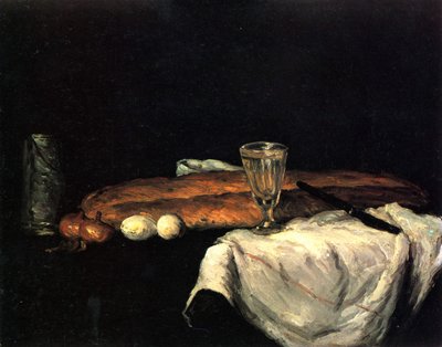 Pão e ovos de Paul Cézanne