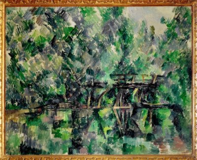 A ponte sobre o lago de Paul Cézanne