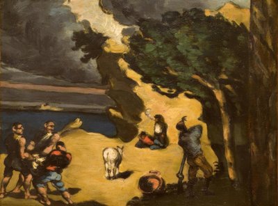 Os ladrões do burro de Paul Cézanne